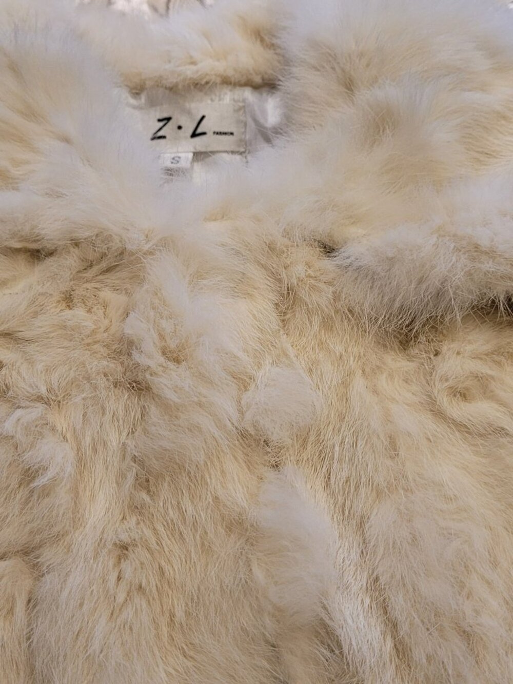 Genuine Rabbit Fur Coat - Picture 6 of 12